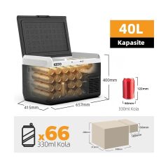 ICECO MCD40D 12/24Volt 40 Litre Kompresörlü Outdoor Oto Buzdolabı