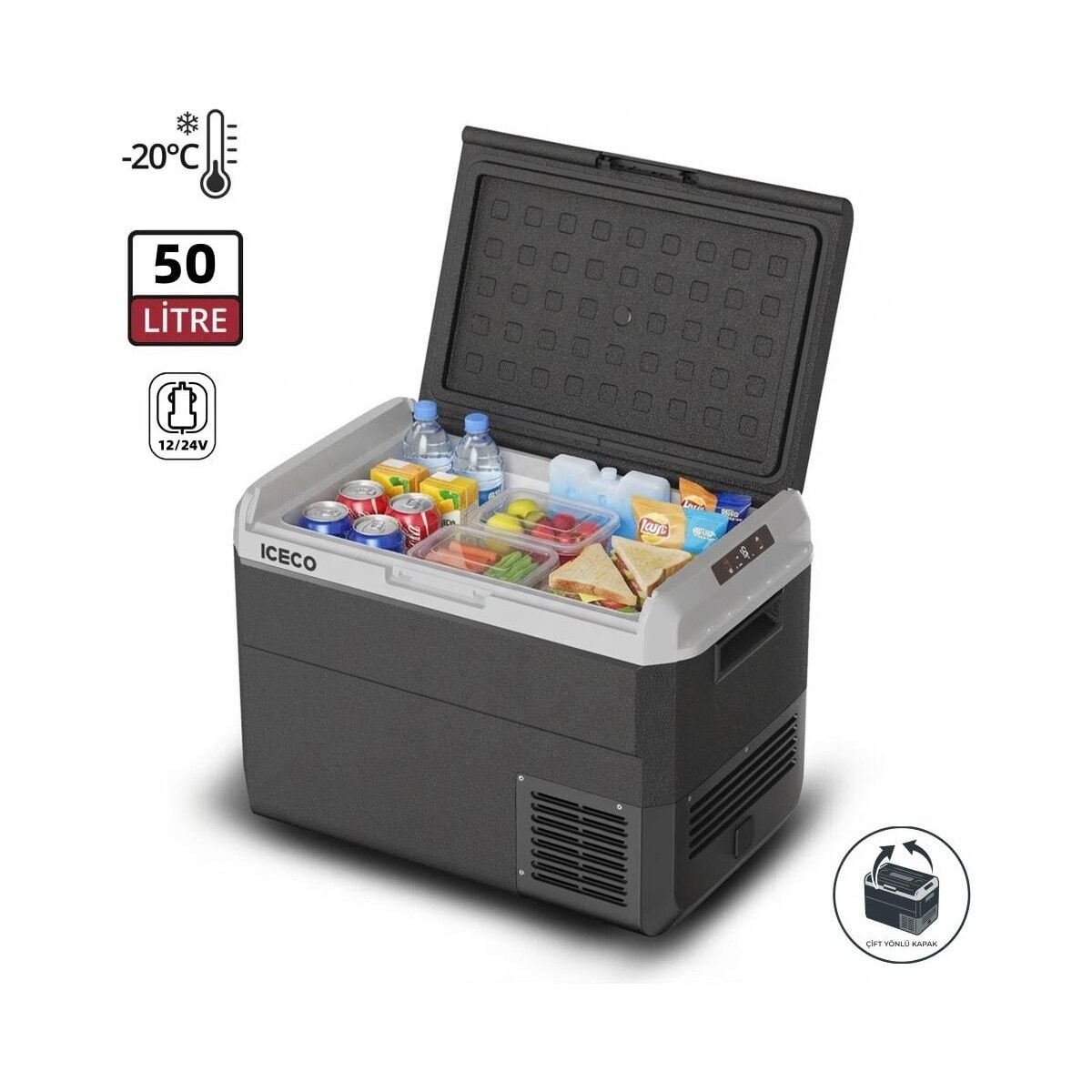 ICECO MCD50D 12/24Volt 50 Litre Kompresörlü Outdoor Oto Buzdolabı
