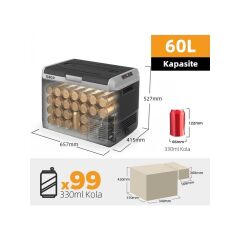 ICECO MCD60D 12/24Volt 60 Litre Kompresörlü Outdoor Oto Buzdolabı