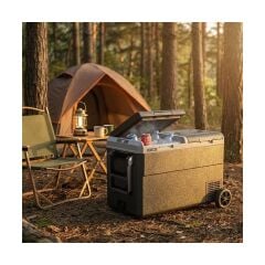 ICECO MCD75D 12/24V 75 Litre Kompresörlü Çift Bölmeli Tekerlekli Outdoor Oto Buzdolabı/Dondurucu