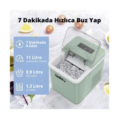 Coolist CLK2BM 12/24Volt/ 220Volt 1.3 Litre Kompresörlü Otomatik Buz Yapma Makinesi
