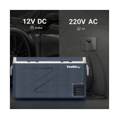 Coolist CLK80D 12/24V 220Volt 82,5 Litre Çift Bölmeli Kompresörlü Outdoor Oto Buzdolabı/Dondurucu