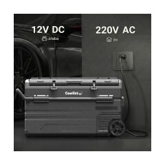 Coolist CLK120W 12/24V 220Volt 114 Litre Tek Bölmeli Tekerlekli Outdoor Kompresörlü Oto Buzdolabı/Dondurucu