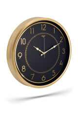 Galaxy Exclusive Duvar Saati Gold Çerçeve Siyah Kadran Rakamlı 51 Cm.