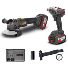 CAT DXKR1SET DX3130B + KUB30.2 18Volt 4.0Ah. Çift Akülü Şarjlı Kömürsüz Profesyonel Ortak Akülü Kombo Set