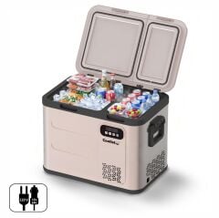 Coolist CLK50D 12/24V/220Volt 49 Litre Çift Bölmeli Outdoor Kompresörlü Bluetooth Bağlantılı Oto Buzdolabı