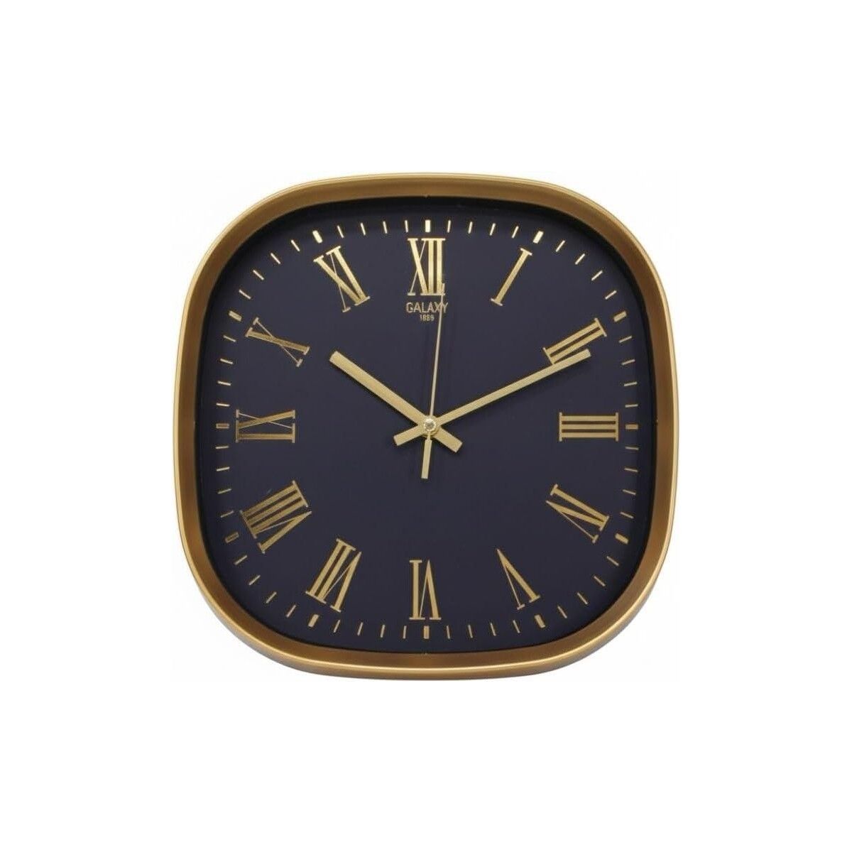 Galaxy Dekoratif Duvar Saati Gold Çerçeve Lacivert Kadran Gold Rakamlı 31 Cm.