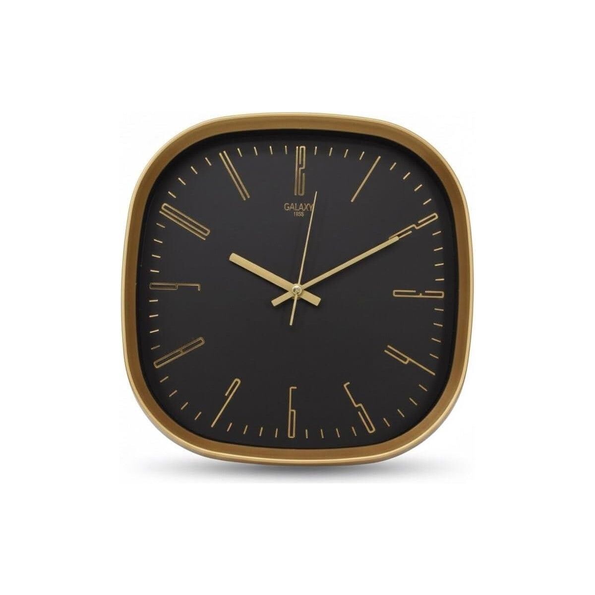 Galaxy Dekoratif Duvar Saati Gold Çerçeve Siyah Kadran Gold Rakamlı 31 Cm.