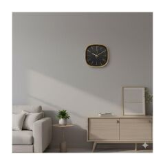 Galaxy Dekoratif Duvar Saati Gold Çerçeve Siyah Kadran Gold Rakamlı 31 Cm.