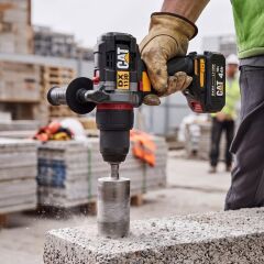 CAT DX1130.1 18Volt/4.0Ah Li-ion 80Nm Çift Akülü Kömürsüz Profesyonel Şarjlı Darbeli Matkap