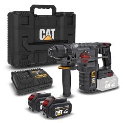 CAT DX2150 18Volt/4.0Ah 2.8J Li-ion Çift Akülü Kömürsüz Profesyonel SDS-Plus Kırıcı/Delici