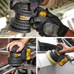 CAT DX43B 18Volt 125mm Kömürsüz Devir Ayarlı Profesyonel Eksantrik Zımpara (Akü Dahil Değildir)