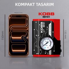 KOBB KB101 12Volt 100 PSI Analog Göstergeli Lastik Şişirme Hava Pompası