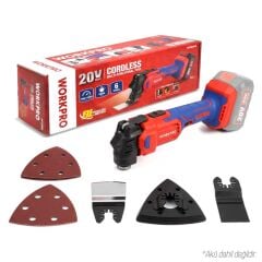 WORKPRO WP393006 20Volt Kömürsüz Şarjlı Devir Ayarlı Profesyonel Raspalama ve Zımpara (Aküsüz)
