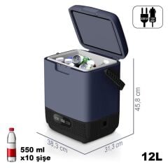Coolist CLK12 12/24Volt/ 220Volt 12 Litre Taşınabilir Kompresörlü Oto Buzdolabı