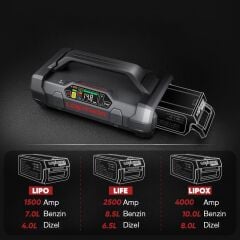 Lokithor APARTX 12V Akıllı Akü Takviye + Pompa + Powerbank + Led Lamba (Akü Dahil Değildir)