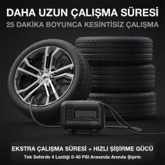 NOCO AIR10 12Volt 60 PSI Ayarlanabilir Dijital Basınç Göstergeli Profesyonel Lastik Şişirme Pompası