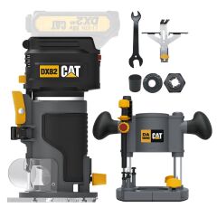 CAT DX82B.3 18Volt Şarjlı Kömürsüz 6mm Devir Ayarlı Profesyonel Avuç İçi El Frezesi Formika Tıraşlama (Akü Dahil Değildir)