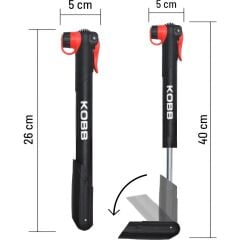 KOBB KB21 87 PSI Bisiklet Lastik Şişirme Taşınabilir Mini El Pompası + Bisiklet Montaj Aparatı