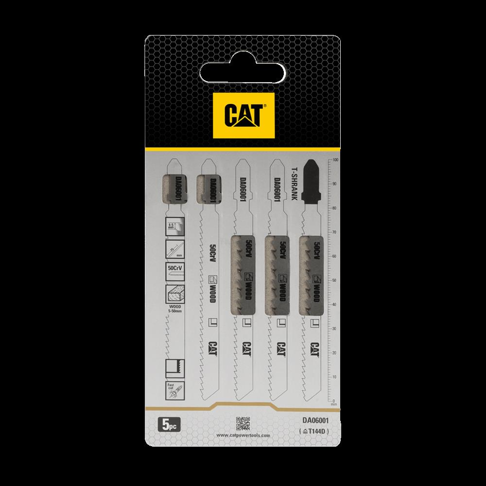 CAT DA06001 5 Parça Profesyonel Ahşap Hızlı/Kaba Kesim Dekupaj Testere Bıçağı, Ucu