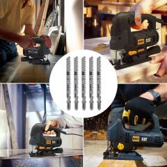 CAT DA06001 5 Parça Profesyonel Ahşap Hızlı/Kaba Kesim Dekupaj Testere Bıçağı, Ucu