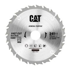 CAT DA08001 184x30mm Ahşap Kesme Elmas, Daire Testere Bıçağı 24 Diş