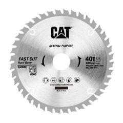 CAT DA08002 184x30mm Ahşap Kesme Elmas, Daire Testere Bıçağı 40 Diş