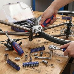 WORKPRO WP200555 1/4'’ 1/2’’ 38 Parça Cr-V Lokma ve Topaç Cırcır Araç Tamir Seti