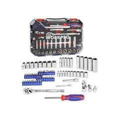 WORKPRO WP202524 1/4'’ 3/8’’ Metrik 75 Parça Cr-V Profesyonel Lokma Takımı