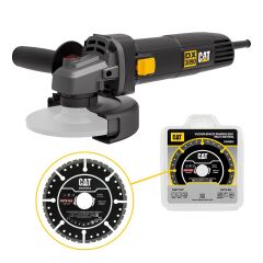 CAT DX3090 720Watt 125mm Profesyonel Avuç Taşlama + DA09052 Genel Amaçlı Elmas Kesme Diski