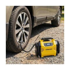 STANLEY SXIF3501 12Volt/220Volt 150 PSI Dijital Basınç Göstergeli Lastik & Yatak Şişirme Pompası + Led Lamba