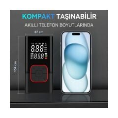 KOBB KB412 Li-ion Şarjlı 150 PSI Dijital Göstergeli Akıllı Lastik Şişirme Pompası+ Powerbank + SOS + Led Lamba