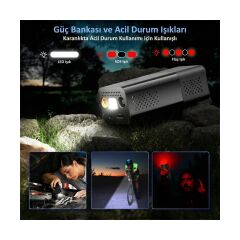 KOBB KB412 Li-ion Şarjlı 150 PSI Dijital Göstergeli Akıllı Lastik Şişirme Pompası+ Powerbank + SOS + Led Lamba