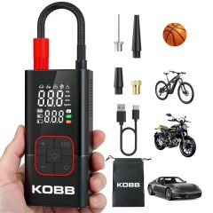 KOBB KB412 Li-ion Şarjlı 150 PSI Dijital Göstergeli Akıllı Lastik Şişirme Pompası+ Powerbank + SOS + Led Lamba