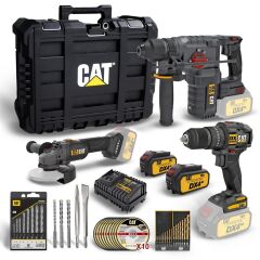 CAT DXK302 DX1010 + DX2150 + DX3131 3 Parça Kombo Set + 39 Parça Aksesuar Seti