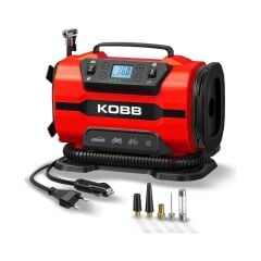 KOBB KB301 12Volt 220Volt 150 PSI Ayarlanabilir Dijital Basınç Göstergeli Lastik ve Yatak Şişirme Pompası