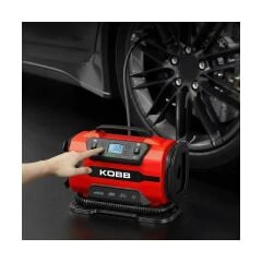 KOBB KB301 12Volt 220Volt 150 PSI Ayarlanabilir Dijital Basınç Göstergeli Lastik ve Yatak Şişirme Pompası