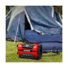 KOBB KB301 12Volt 220Volt 150 PSI Ayarlanabilir Dijital Basınç Göstergeli Lastik ve Yatak Şişirme Pompası
