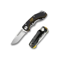 CAT DA980010 Kemer Askı Kancalı Katlanabilir 12CM Paslanmaz Çelik Kamp Çakısı
