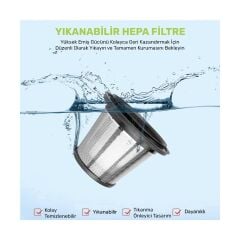 KOBB KBV20F 12V/Şarjlı Hibrit Araç Süpürgesi İçin Yedek HEPA+Çelik Filtre