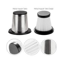 KOBB KBV20F 12V/Şarjlı Hibrit Araç Süpürgesi İçin Yedek HEPA+Çelik Filtre